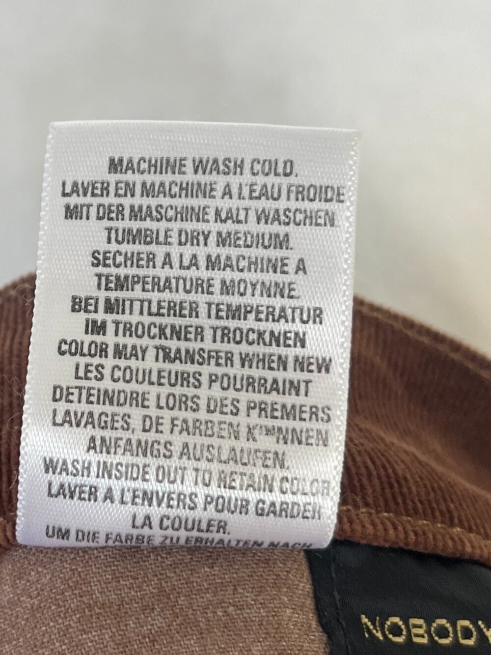 Goldsign Boyfriend Bootcut Corduroy sz 31 Jeans Made in USA Chocolate Collegiate - Picture 9 of 13